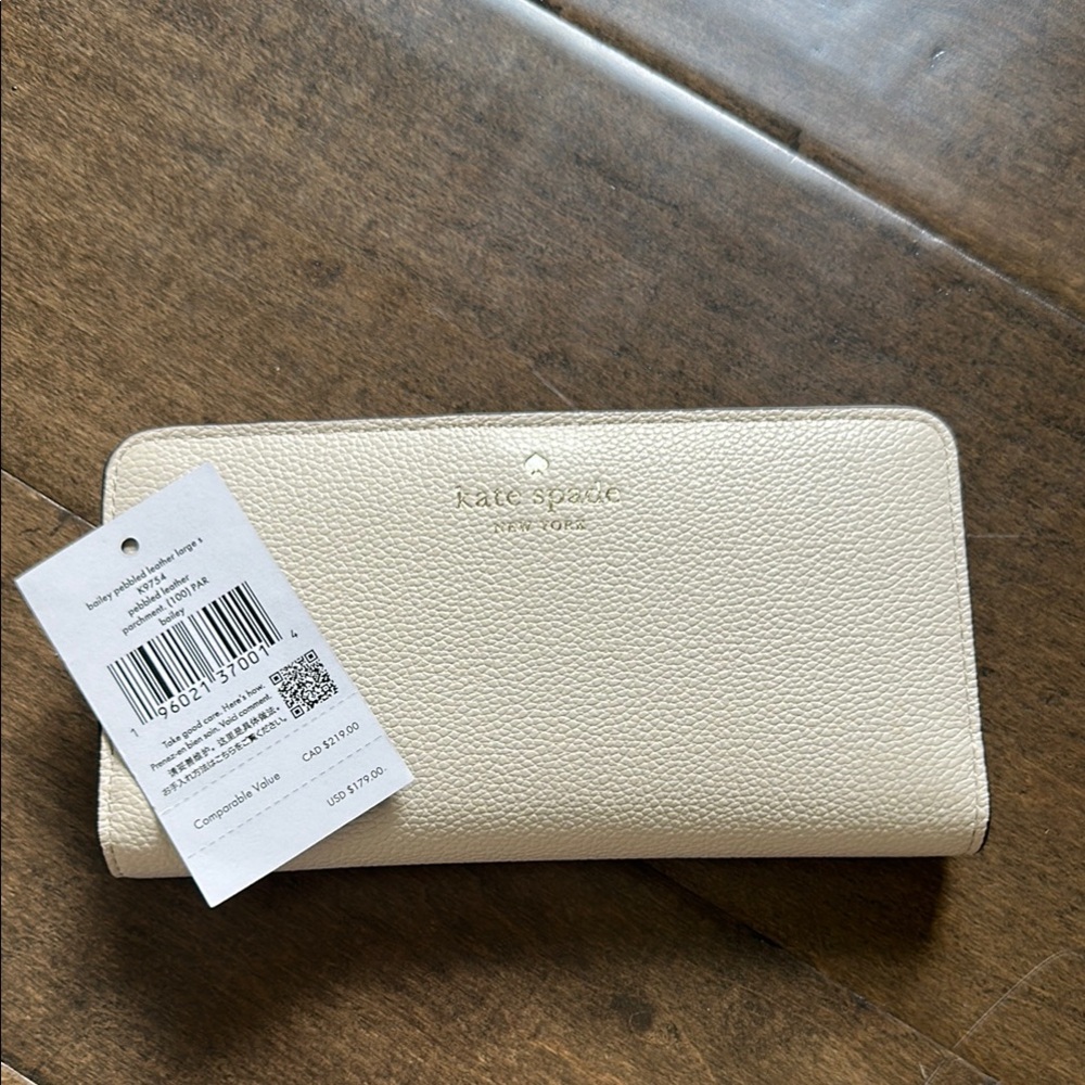 Kate Spade Pebbled Leather Bailey Slim Large Bifold wallet